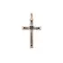 Gold-Anhänger Kreuz mit schwarzen Diamanten CR275411