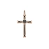 Gold-Anhänger Kreuz mit schwarzen Diamanten CR275411