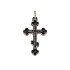 Goldenes Kreuz von Baraka mit schwarzen Diamanten