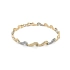 Armband aus kombiniertem Gold mit Zirkonen