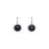 Elegante Weißgoldohrringe mit Onyx und Zirkonia