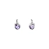 Goldohrringe mit lila Amethysten verziert