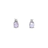 Goldohrringe mit Amethyst und glänzendem Zirkon