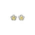 Goldohrringe Blume mit Zirkonen