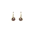 Goldohrringe mit brauner Perle