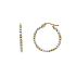 Goldene Creolen aus Bicolor-Gold mit Perlenmuster