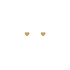 Gold-Ohrringe Herz mit Pfirsich