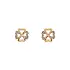 Gold Pecek Ohrringe Quatrefoil mit Zirkonias