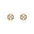 Gold Pecek Ohrringe Quatrefoil mit Zirkonias