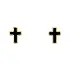 Gold-Pecek-Ohrringe Kreuz mit Emaille
