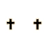 Gold-Pecek-Ohrringe Kreuz mit Emaille