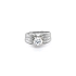 Ring mit Zirkon aus Kombinationsgold