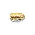 Goldring mit Zirkon aus kombiniertem Gold