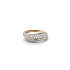 Ring mit Zirkonias in Gold-Kombination