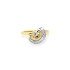 Goldring mit Zirkon aus kombiniertem Gold
