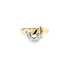 Goldring mit Zirkonen aus kombiniertem Gold