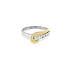 Ring mit Zirkonias in Gold-Kombination