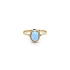 Goldring mit blauem Opal