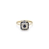 Goldring mit blauen Steinen