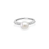 Goldring mit Perle und Zirkonen