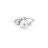 Goldring mit Perle und Zirkonen