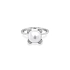 Goldring mit Perle und Zirkonen