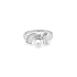 Goldring mit Perle und Zirkonen