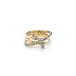 Ring mit Zirkonias in Gold-Kombination