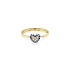 Gold Herz Ring mit farbigen Steinen
