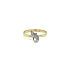 Ring mit Zirkonias in Gold-Kombination
