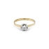 Verlobungsring mit Zirkon aus kombiniertem Gold