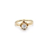 Goldring Glitzernde Blume mit zentralem Zirkon
