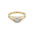 Verlobungsring mit Zirkon aus kombiniertem Gold