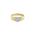 Ring mit Zirkonias in Gold-Kombination