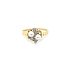 Goldring mit Zirkonen und Perlen