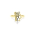 Goldring mit Zirkon aus kombiniertem Gold
