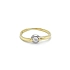 Verlobungsring mit Zirkon aus kombiniertem Gold