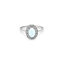 Goldring mit Opal und Zirkonen
