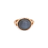 Goldring mit grauem Quarz