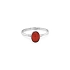 Goldring mit Koralle