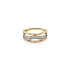 Ring mit Zirkonias in Gold-Kombination