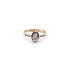 Goldring mit lila Stein