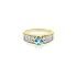 Goldring mit farbigen Zirkonen