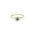 Goldring mit farbigen Zirkonen