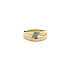 Ring mit Zirkonias in Gold-Kombination