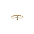 Goldring Kreuz mit Zirkonen