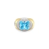 Goldring mit blauem Stein