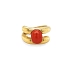 Goldring mit Koralle