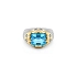 Goldring mit blauem Stein