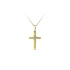 Gold-Anhänger Kreuz mit Zirkon